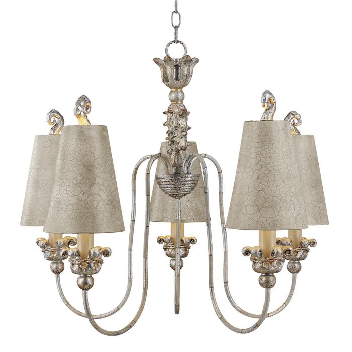 Remi 5 Light Chandelier Silver & Gold - FB-REMI5