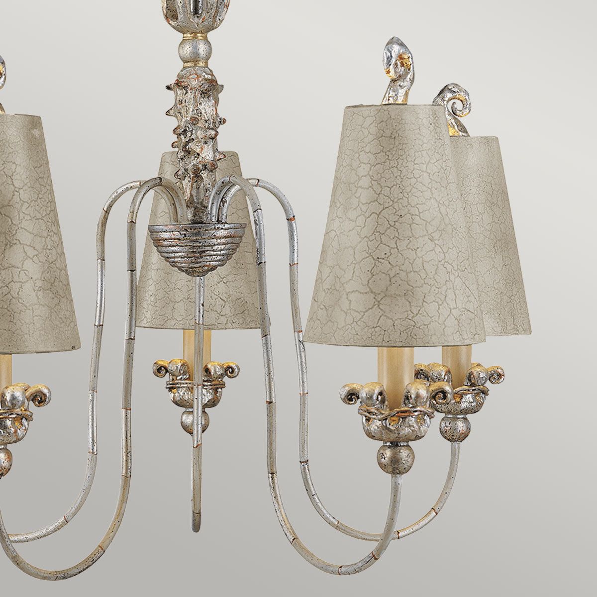 Remi 5 Light Chandelier Silver & Gold - FB-REMI5