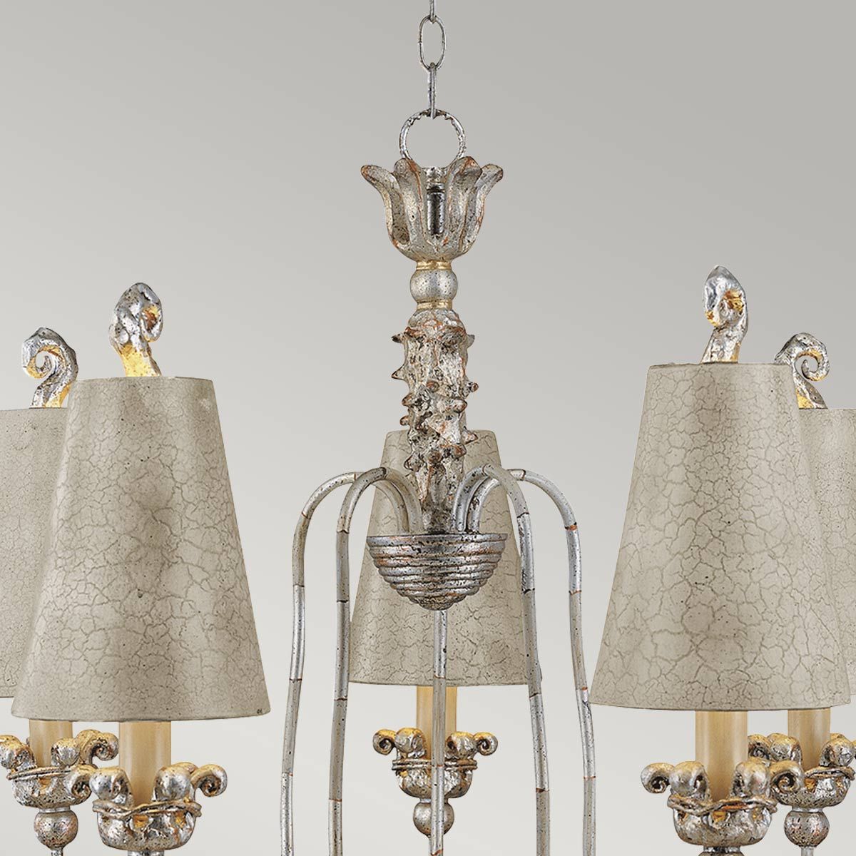 Remi 5 Light Chandelier Silver & Gold - FB-REMI5