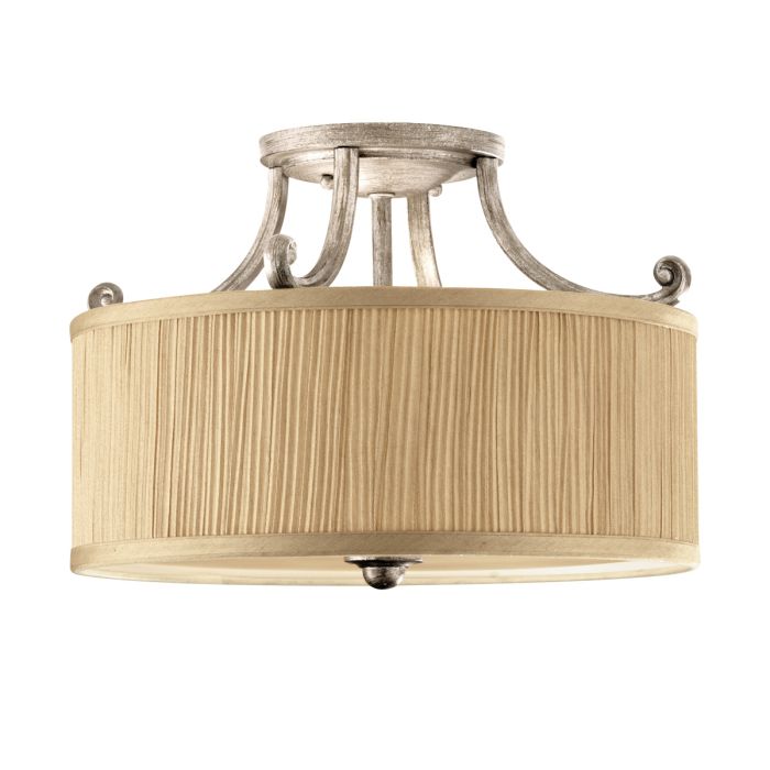 Abbey 3 Light Semi-Flush Mount Light Silver Sand - FE-ABBEY-SF