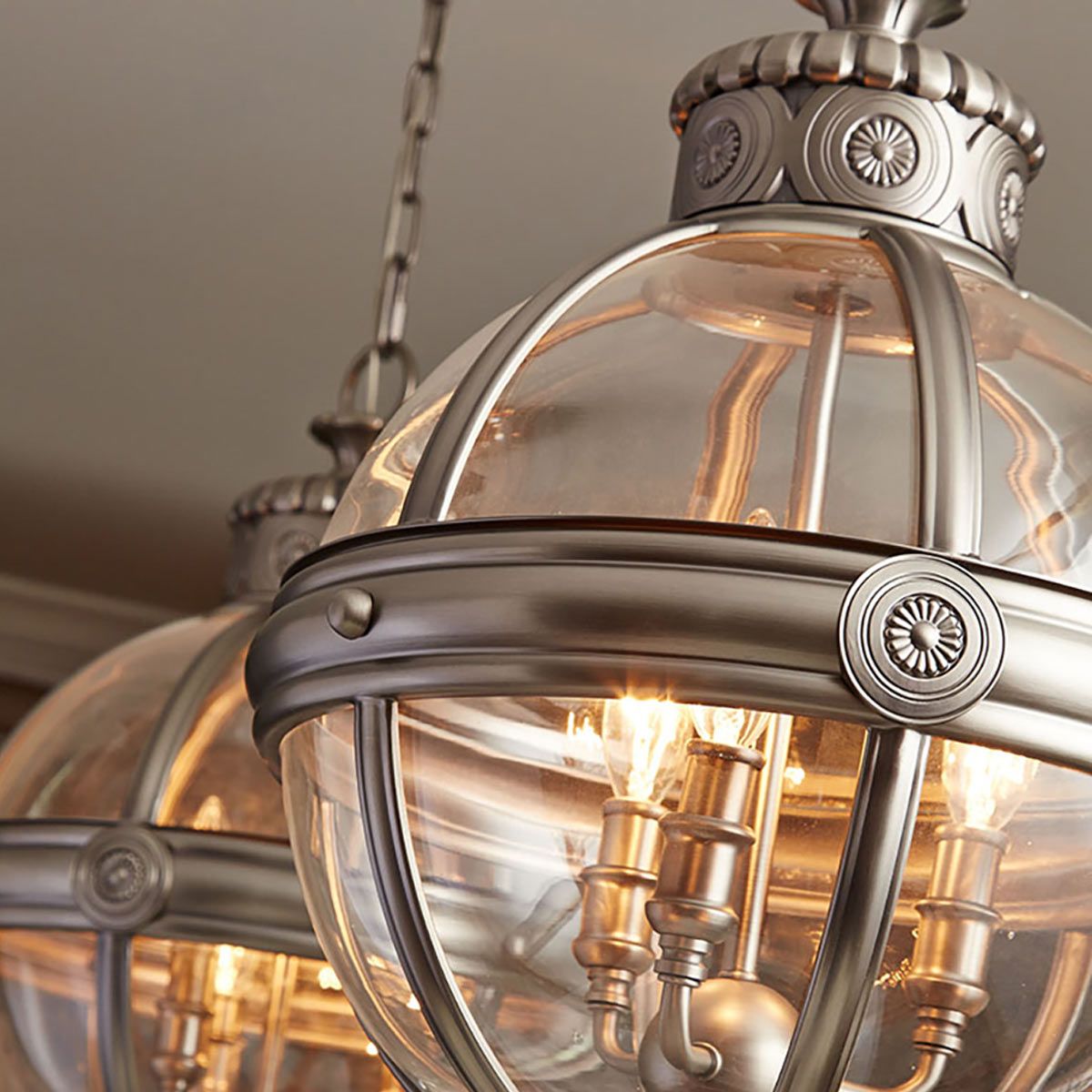 Adams 3 Light Pendant Antique Nickel - FE-ADAMS-3P-ANL