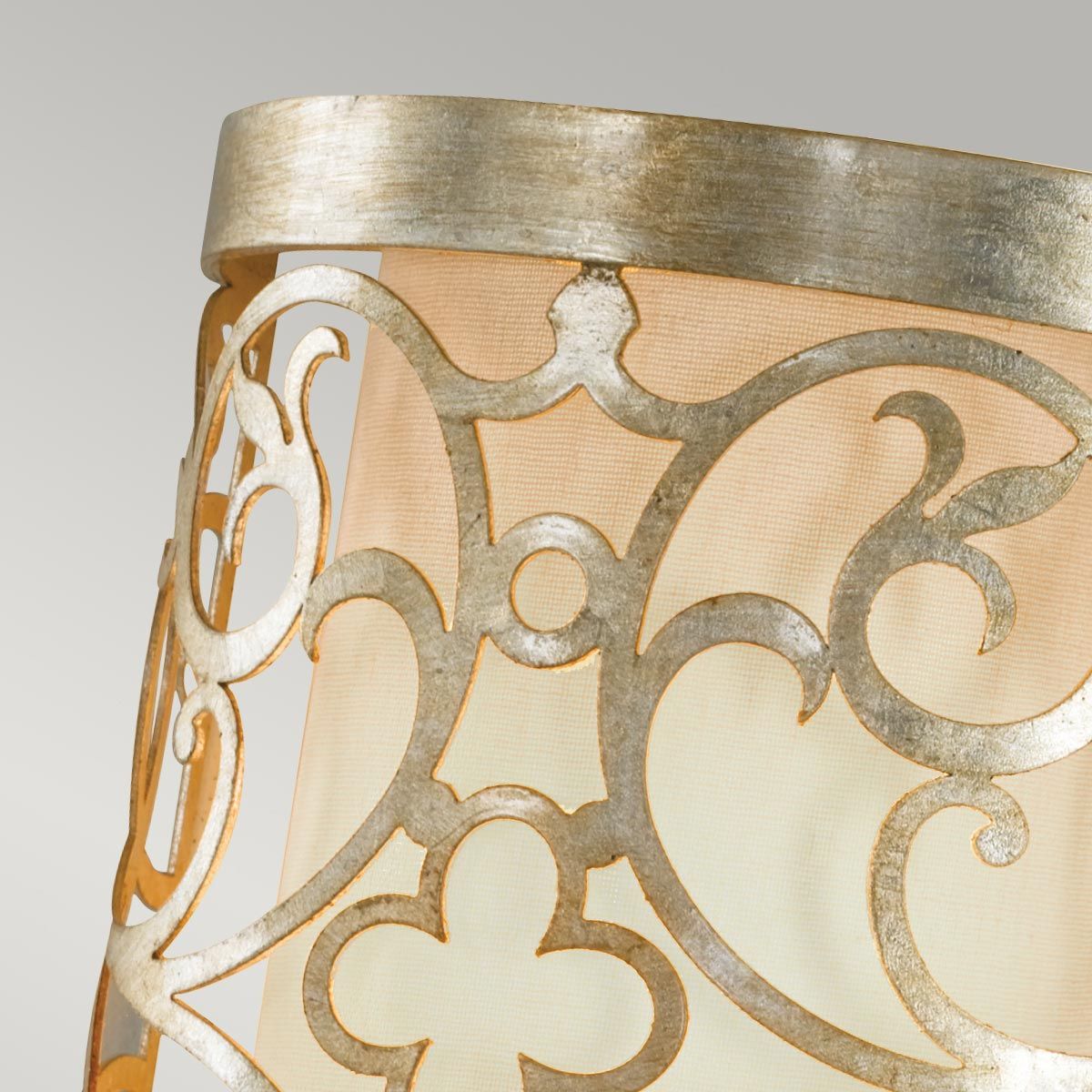 Arabesque Wall Light Silver Leaf Patina - FE-ARABESQUE1