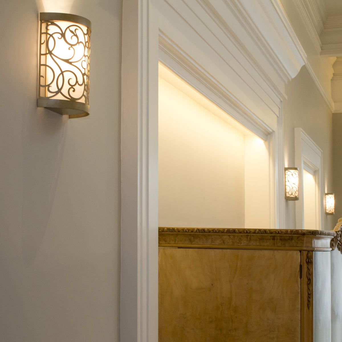 Arabesque Wall Light Silver Leaf Patina - FE-ARABESQUE1