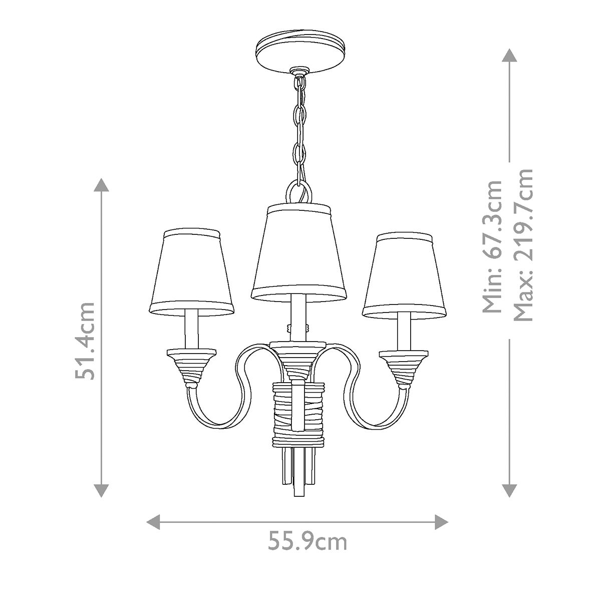 Arbor Creek 3 Light Pendant Arbor Bronze  - FE-ARBOR-CREEK3