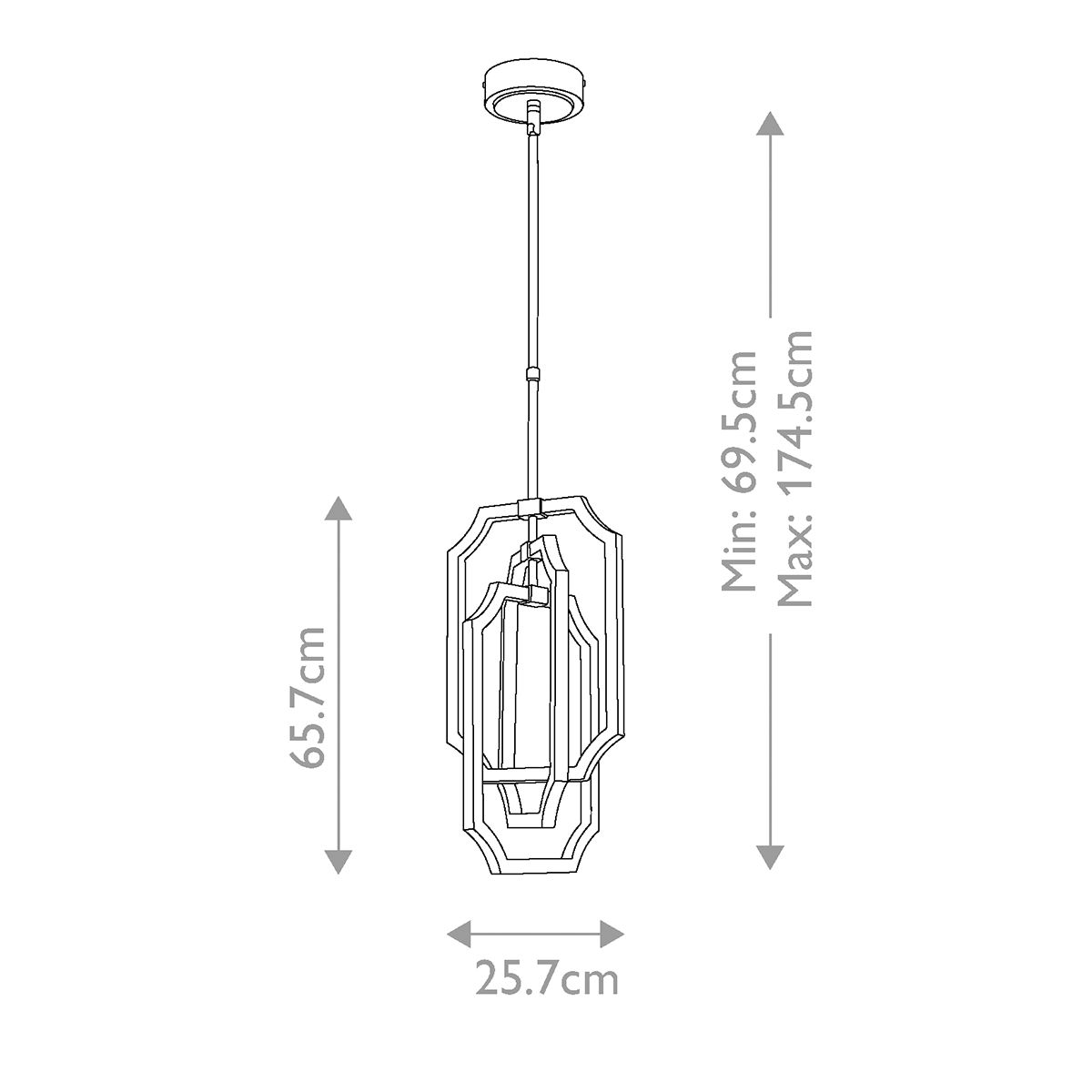 Audrie 6 Light LED Pendant Polished Nickel - FE-AUDRIE-P-M