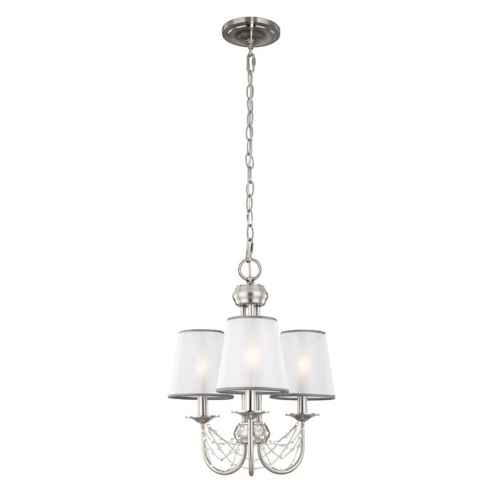 Aveline 3 Light Chandelier Brushed Steel - FE-AVELINE3