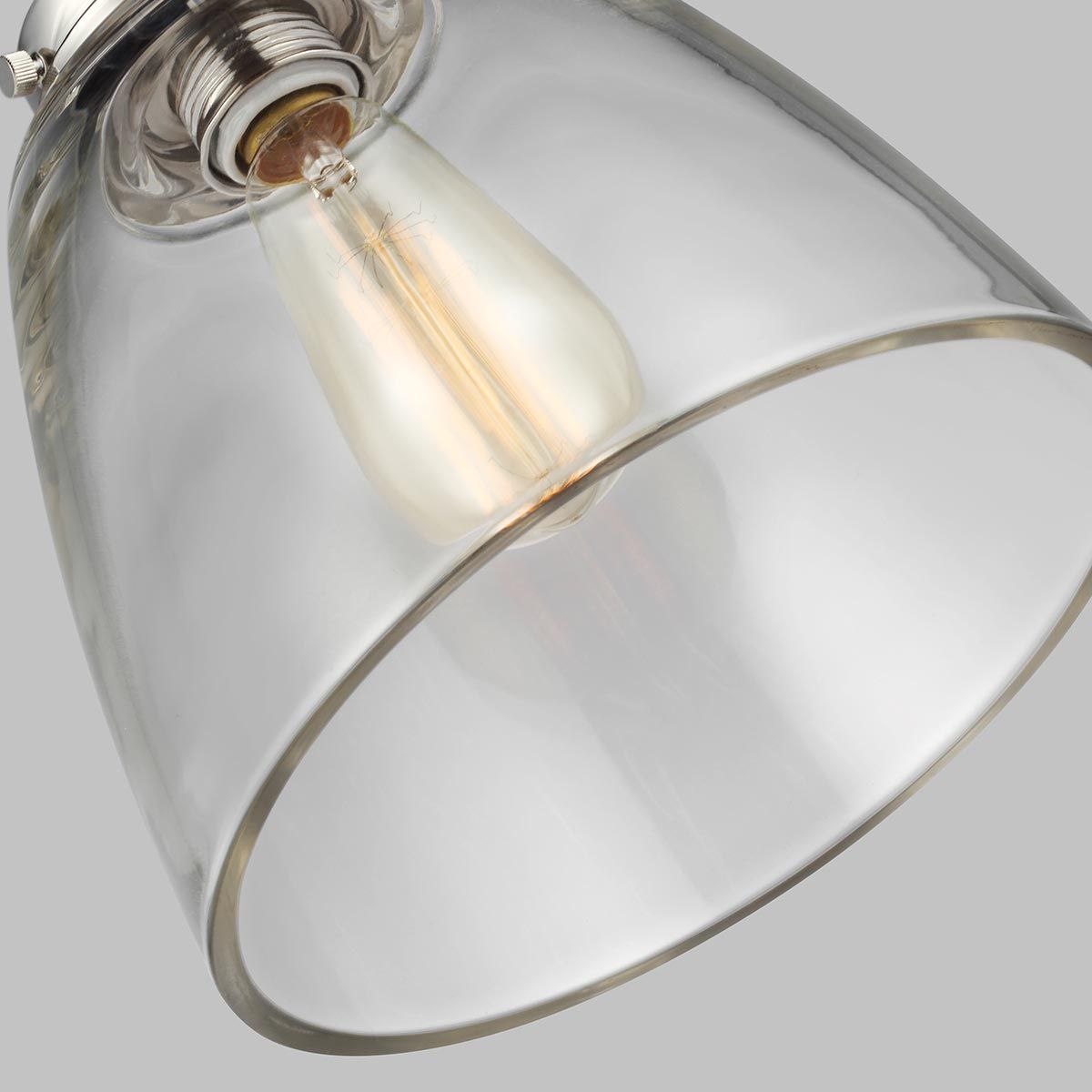 Baskin 1 Light Pendant Polished Nickel - FE-BASKIN-P-B-PN