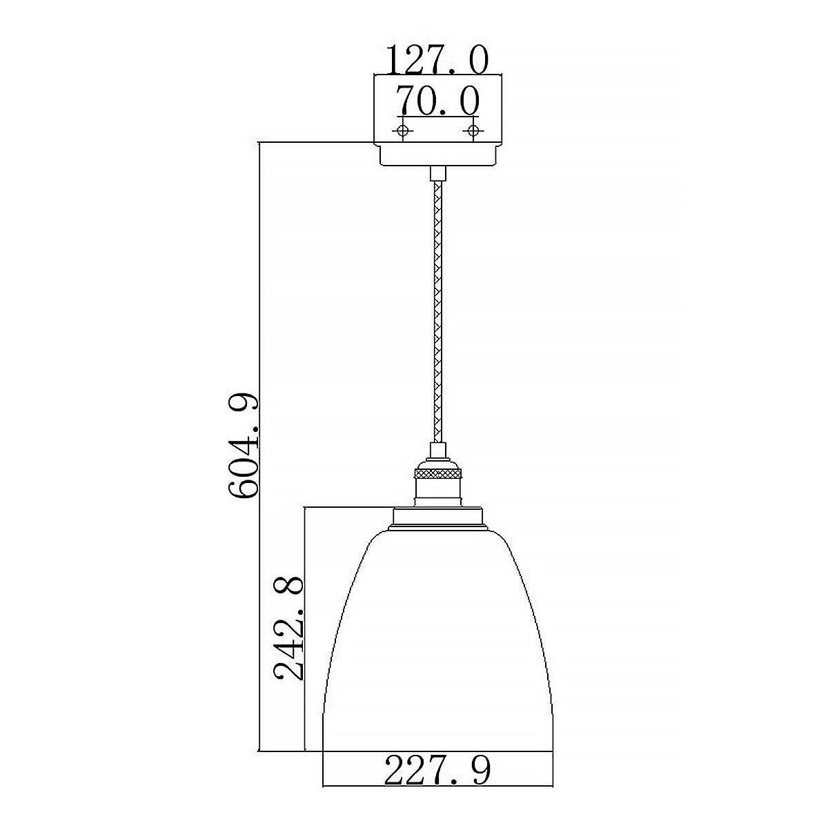 Baskin 1 Light Pendant Polished Nickel - FE-BASKIN-P-B-PN