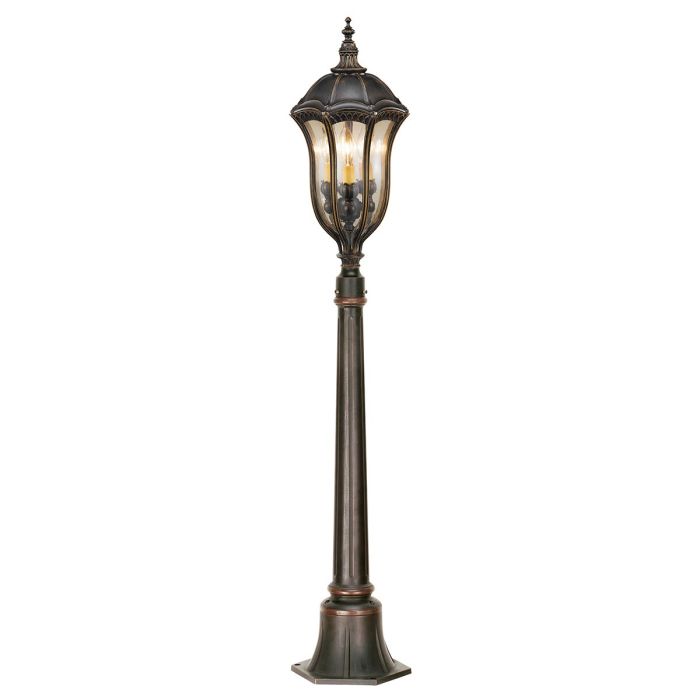 Baton Rouge 3 Light Bollard Walnut - FE-BATONRG4