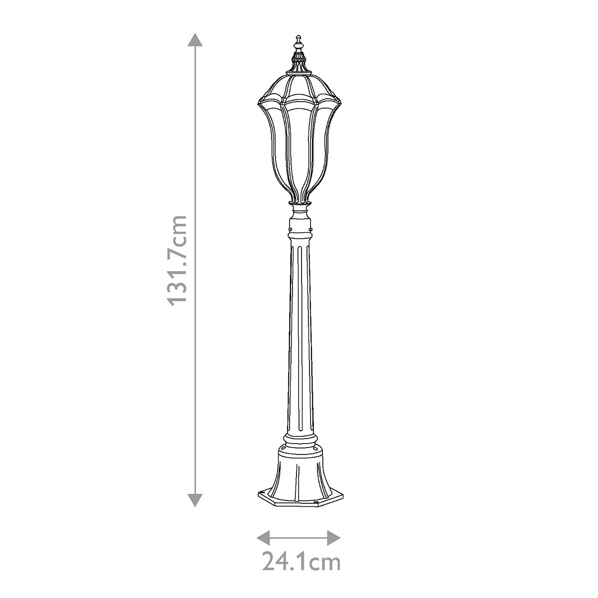 Baton Rouge 3 Light Bollard Walnut - FE-BATONRG4