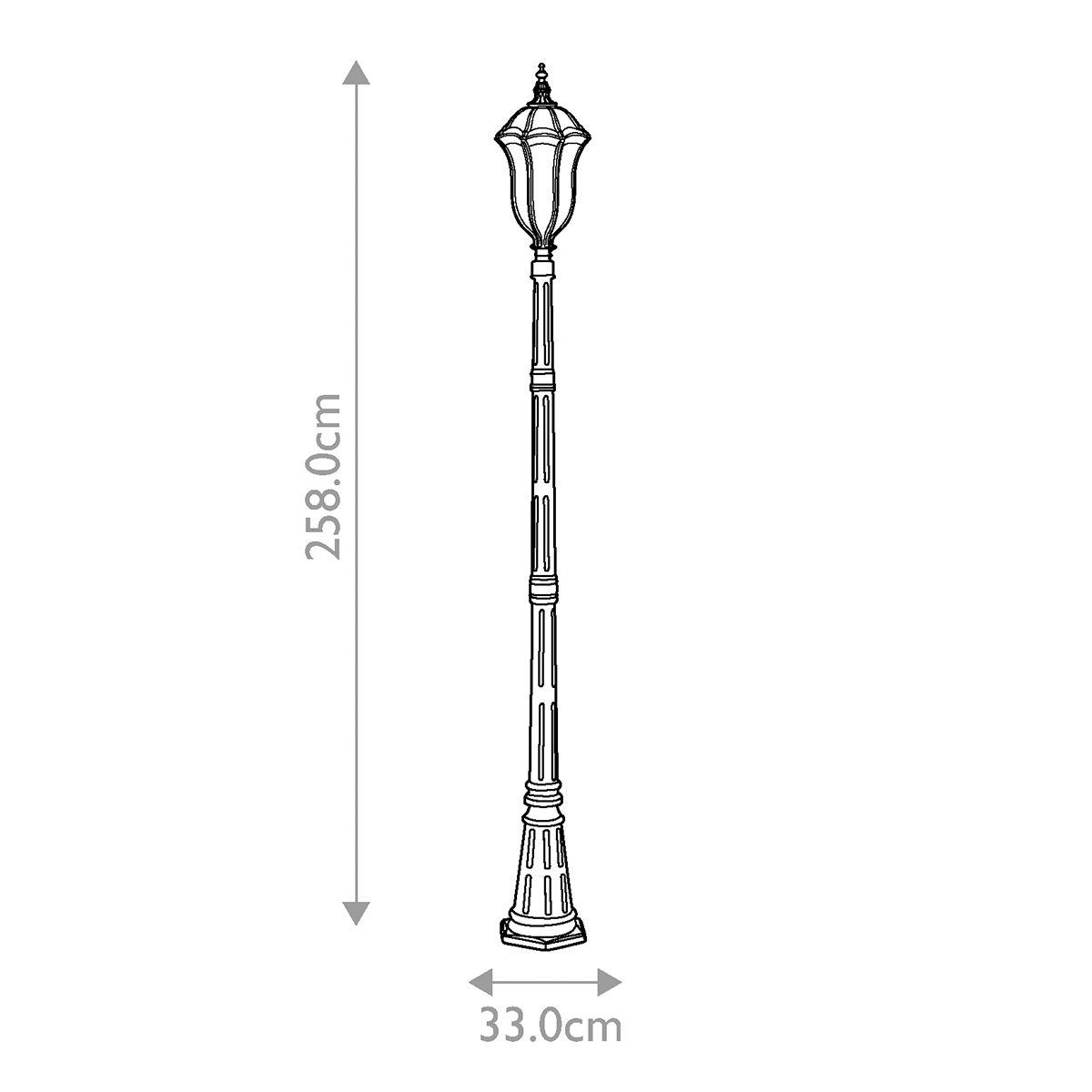 Baton Rouge 4 Light Post Light Walnut - FE-BATONRG5