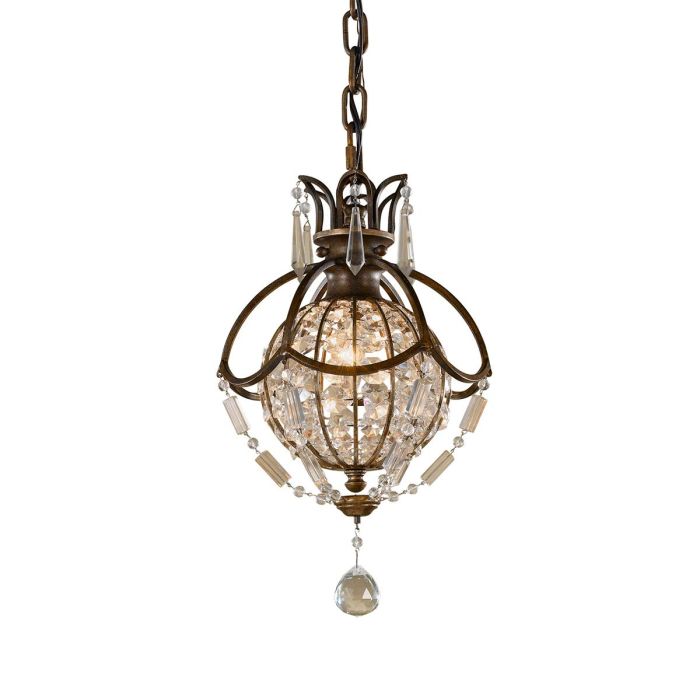 Bellini 1 Light Pendant Light Oxidized Bronze & British Bronze - FE-BELLINI-P