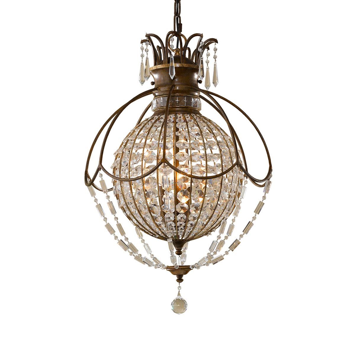 Bellini 3 Light Chandelier Oxidized Bronze & British Bronze - FE-BELLINI3