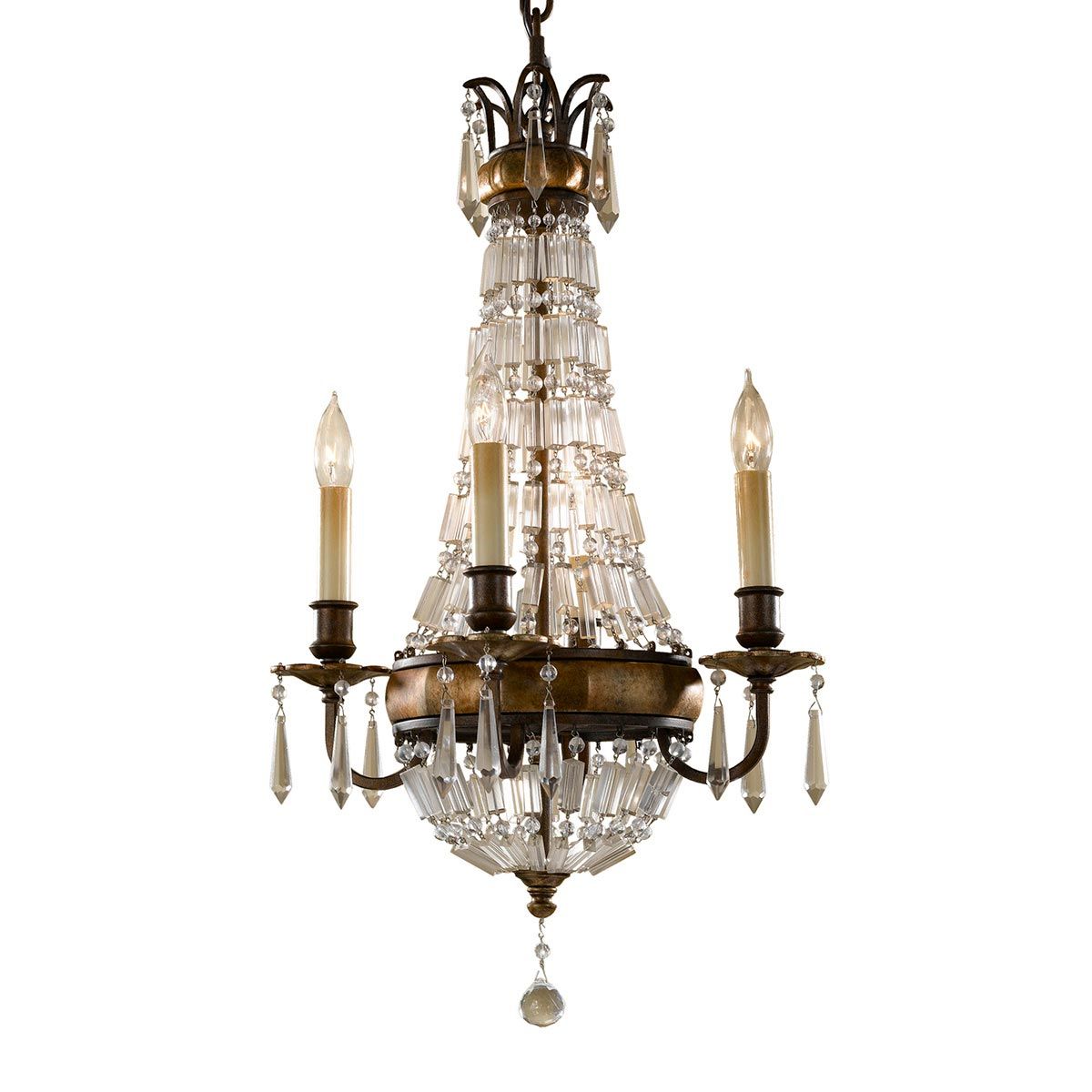 Bellini 4 Light Chandelier Oxidized Bronze & British Bronze - FE-BELLINI4