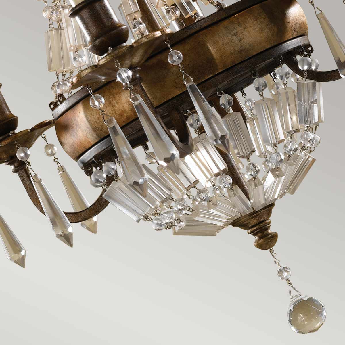 Bellini 4 Light Chandelier Oxidized Bronze & British Bronze - FE-BELLINI4