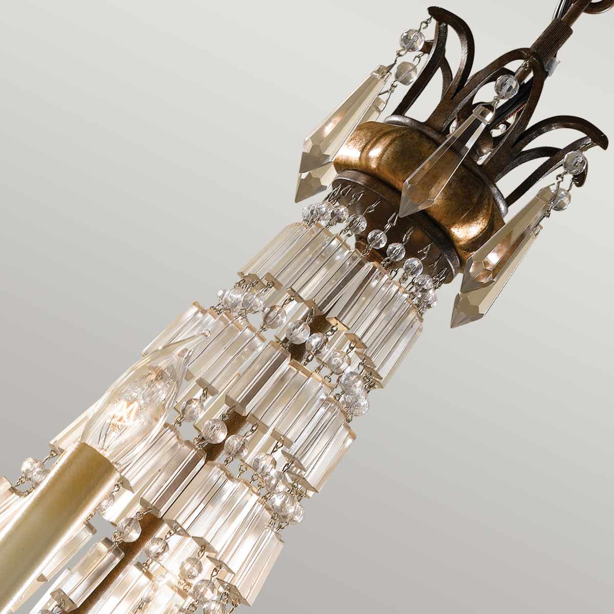 Bellini 4 Light Chandelier Oxidized Bronze & British Bronze - FE-BELLINI4