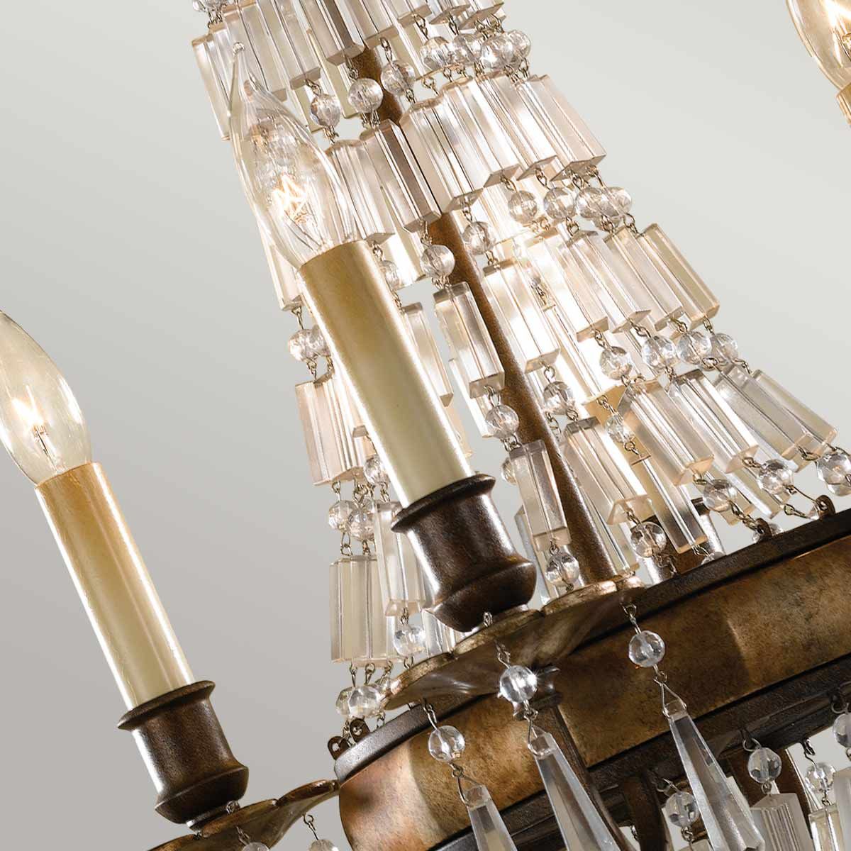 Bellini 4 Light Chandelier Oxidized Bronze & British Bronze - FE-BELLINI4