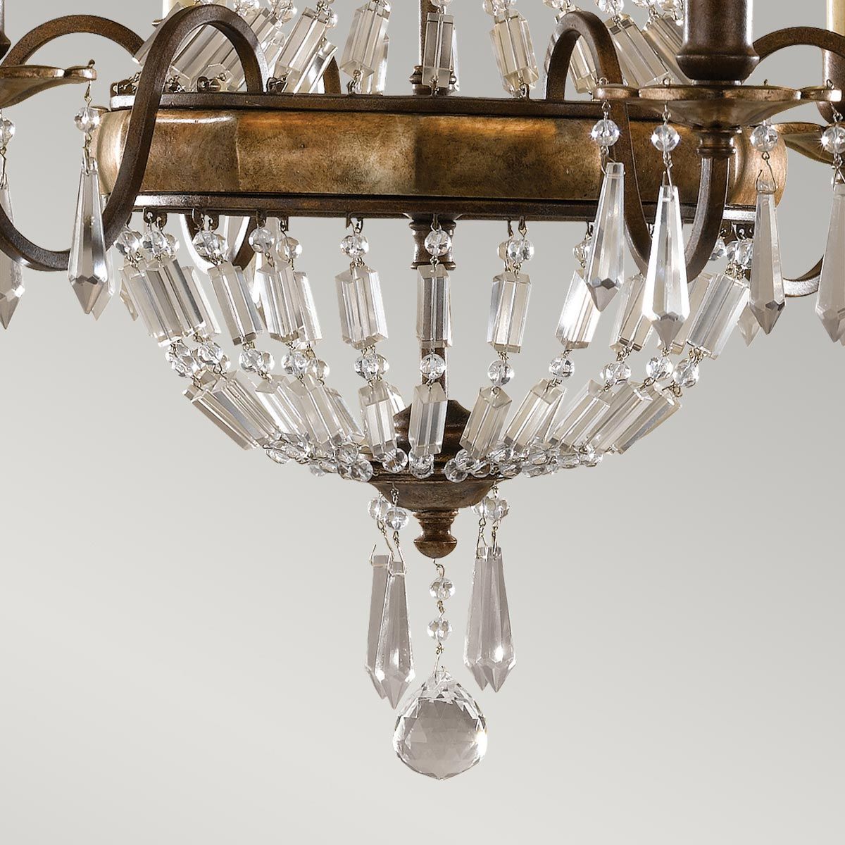 Bellini 6 Light Chandelier Oxidized Bronze & British Bronze - FE-BELLINI6