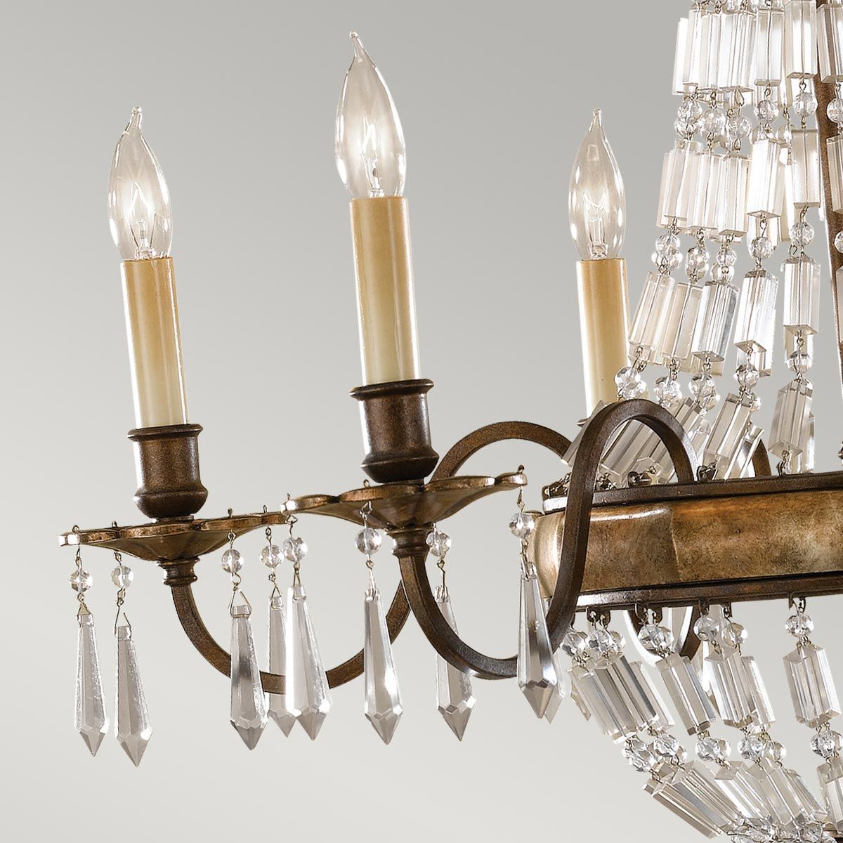 Bellini 6 Light Chandelier Oxidized Bronze & British Bronze - FE-BELLINI6