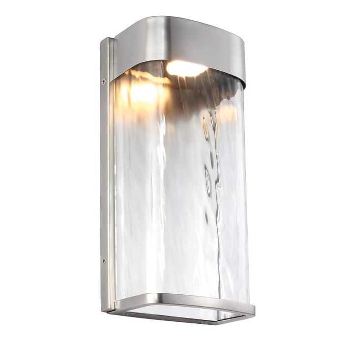 Bennie Large LED Wall Light Painted Brushed Steel - FE-BENNIE-L-PBS