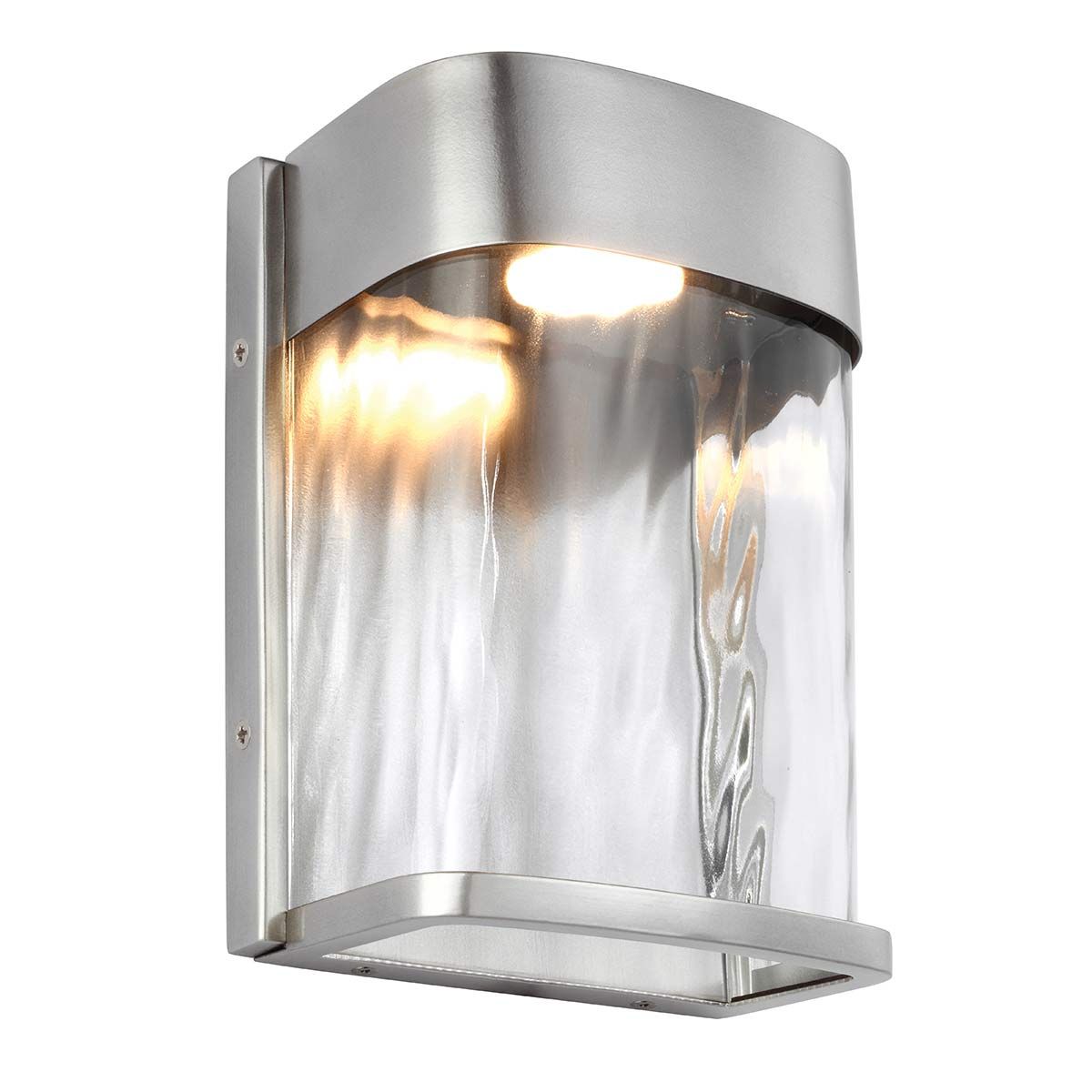 Bennie Small LED Wall Light Painted Brushed Steel - FE-BENNIE-S-PBS