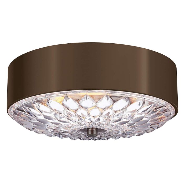 Botanic Medium 3 Light Flush Mount Dark Aged Brass - FE-BOTANIC-F-M