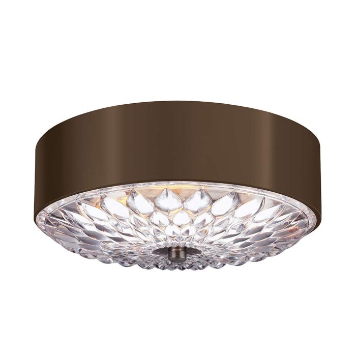 Botanic Small 3 Light Flush Mount Dark Aged Brass - FE-BOTANIC-F-S