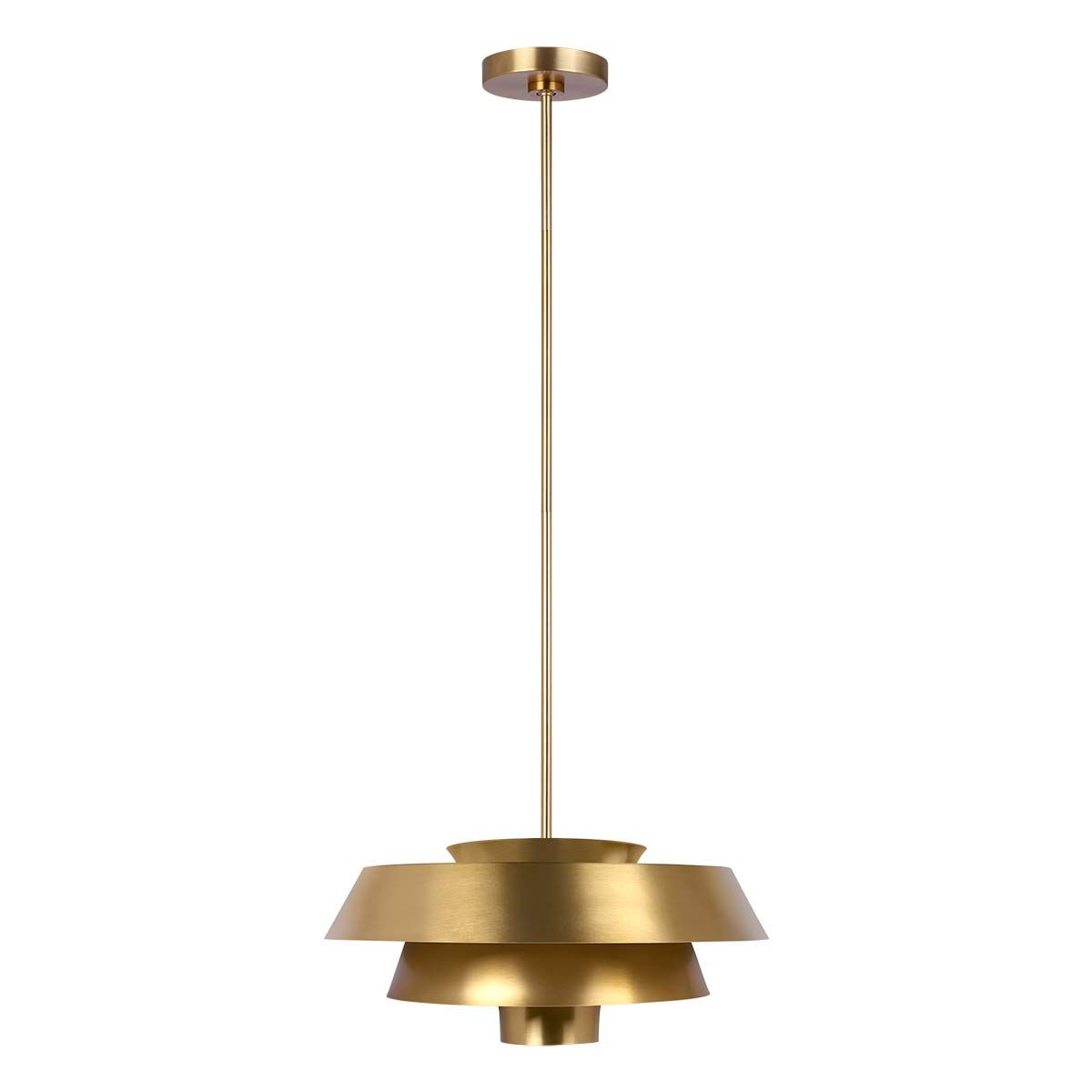 Brisbin 1 Light Pendant Burnished Brass - FE-BRISBIN-BB