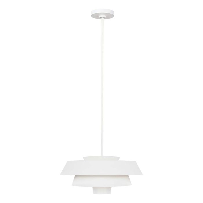 Baskin 1 Light Pendant Matte White - FE-BRISBIN-MW