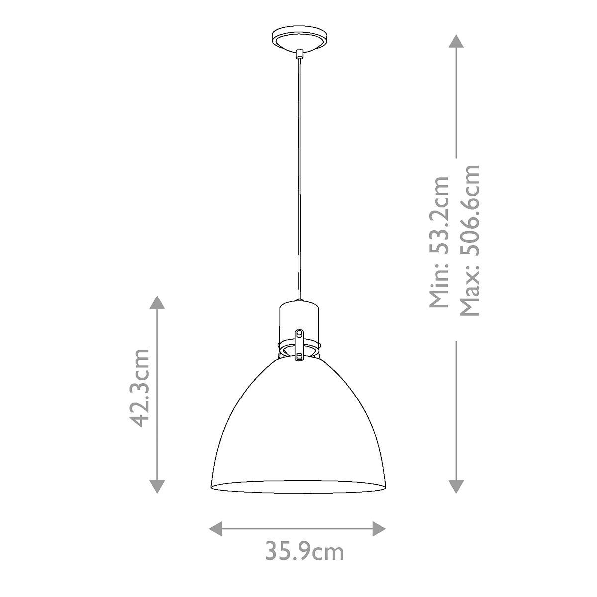 Brynne Medium LED Pendant Flat White & Chrome - FE-BRYNNE-P-FWH