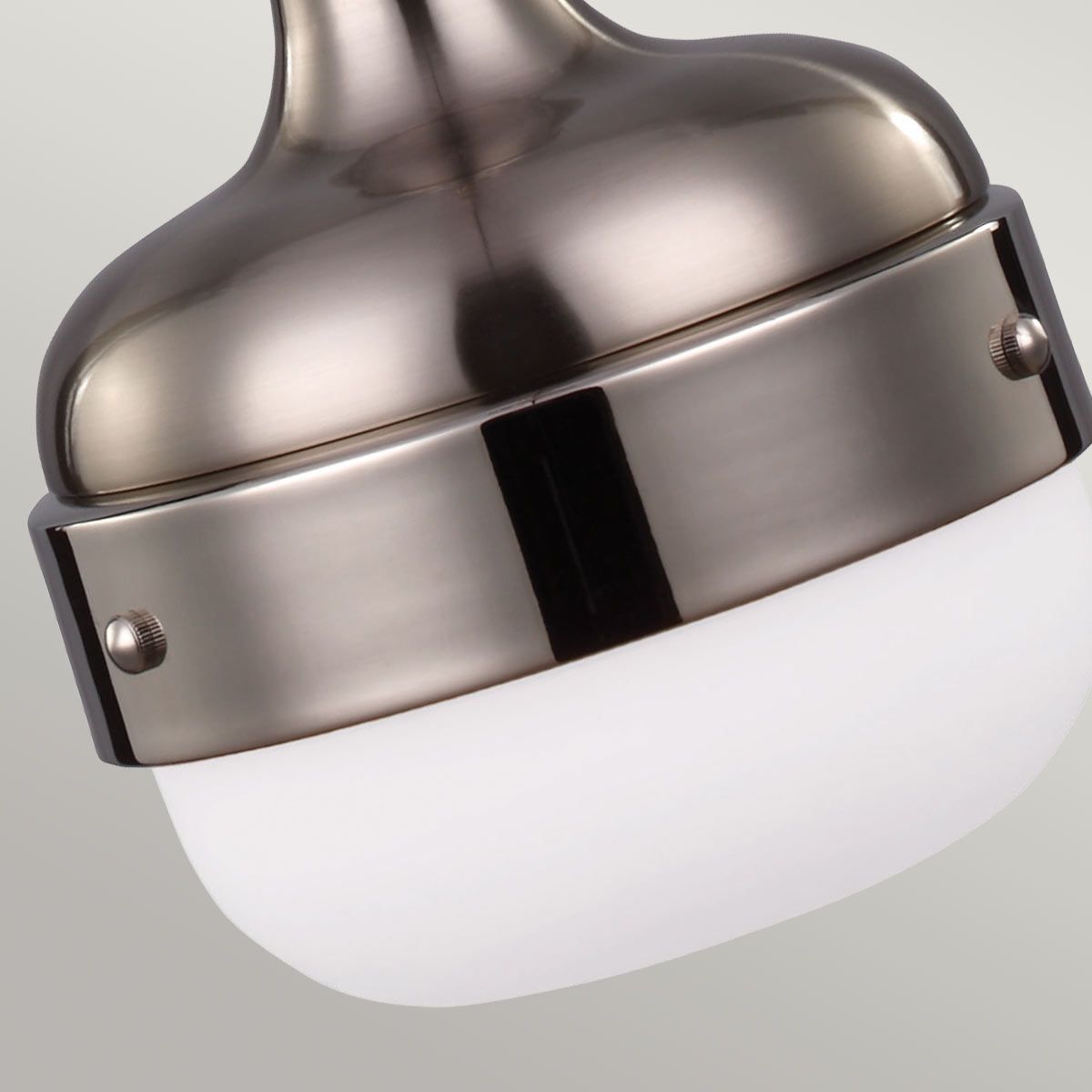 Cadence 1 Light Pendant Polished Nickel & Brushed Steel - FE-CADENCE-1P-BS