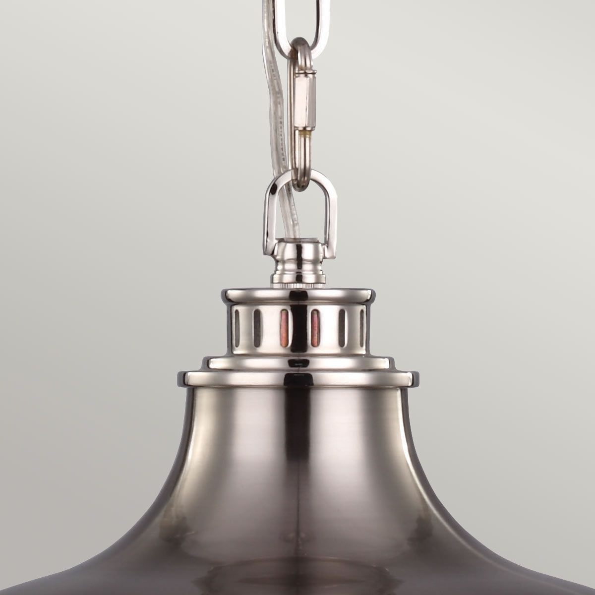 Cadence 2 Light Pendant Polished Nickel & Brushed Steel - FE-CADENCE-2P-BS