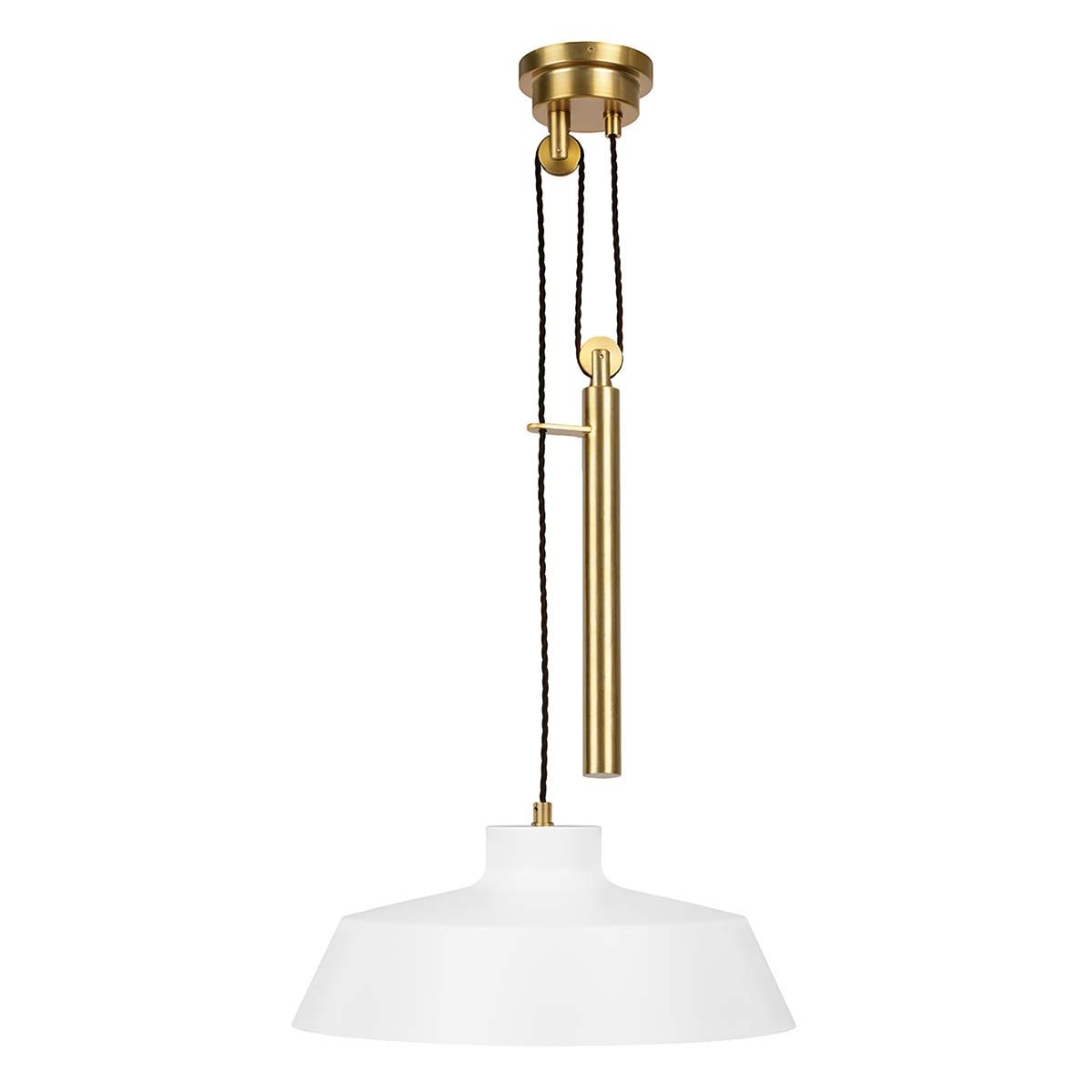 Candor 1 Light Pendant Matte White and Brass - FE-CANDOR-P