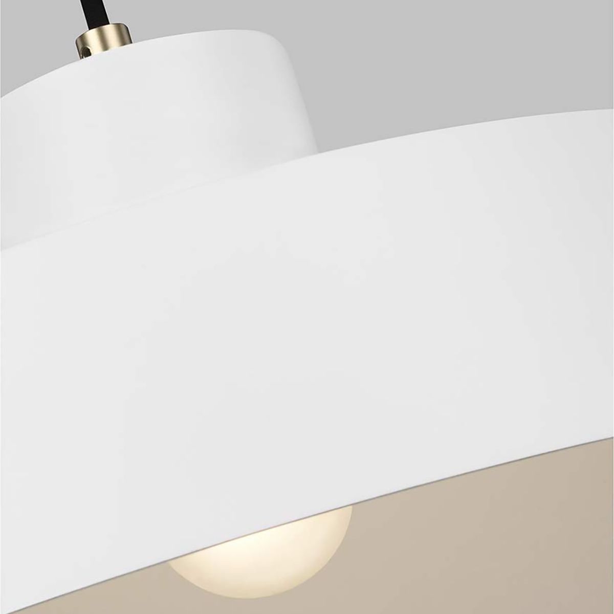 Candor 1 Light Pendant Matte White and Brass - FE-CANDOR-P