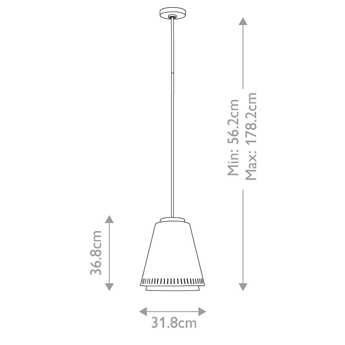 Carter 1 Light Pendant Matte White - FE-CARTER-P-B-MW