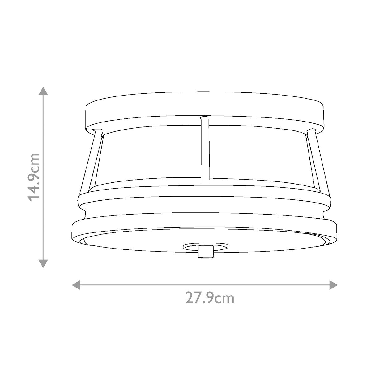 Chelsea Harbor 2 Light Flush Mount Light Storm Cloud - FE-CHELSEAHBR-F