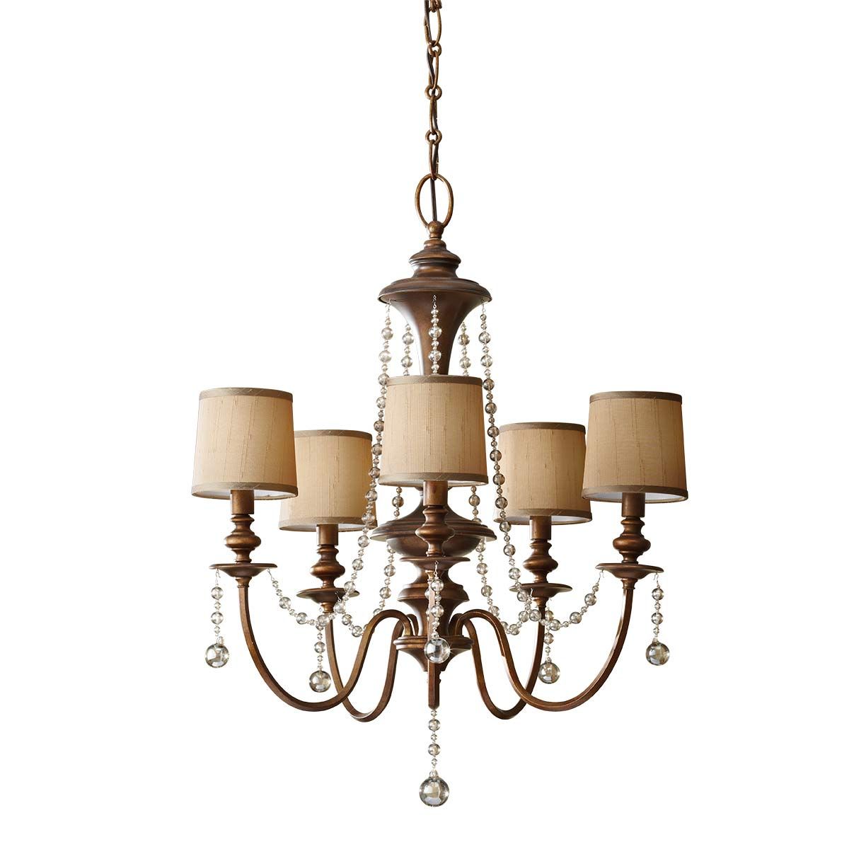 Clarissa 5 Light Chandelier Firenze Gold - FE-CLARISSA5