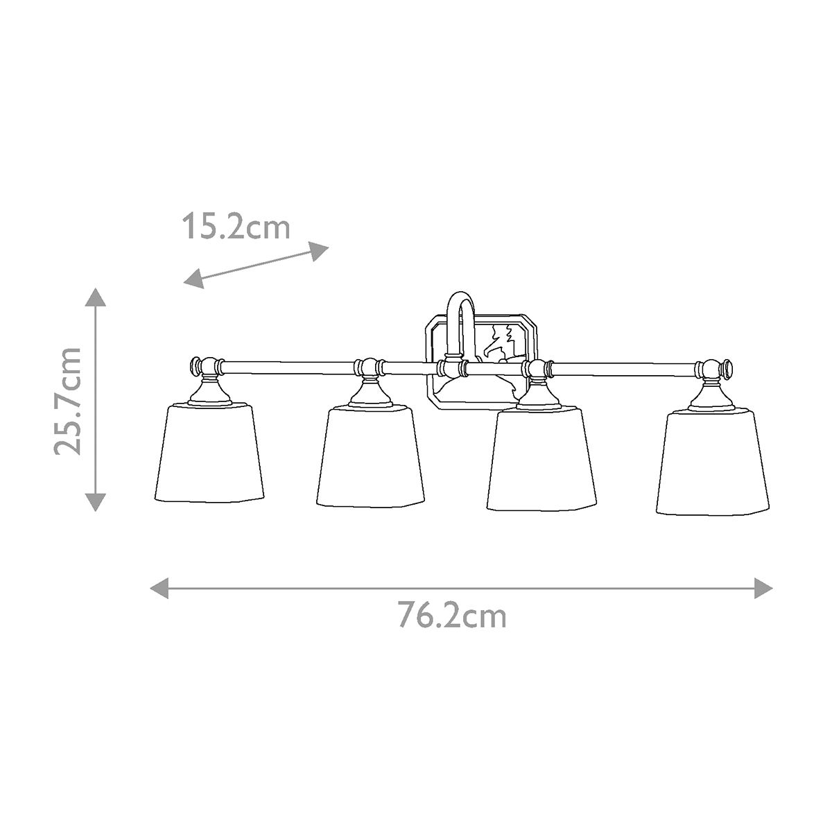 Concord 4 Light Vanity Light Polished Chrome - FE-CONCORD4-BATH