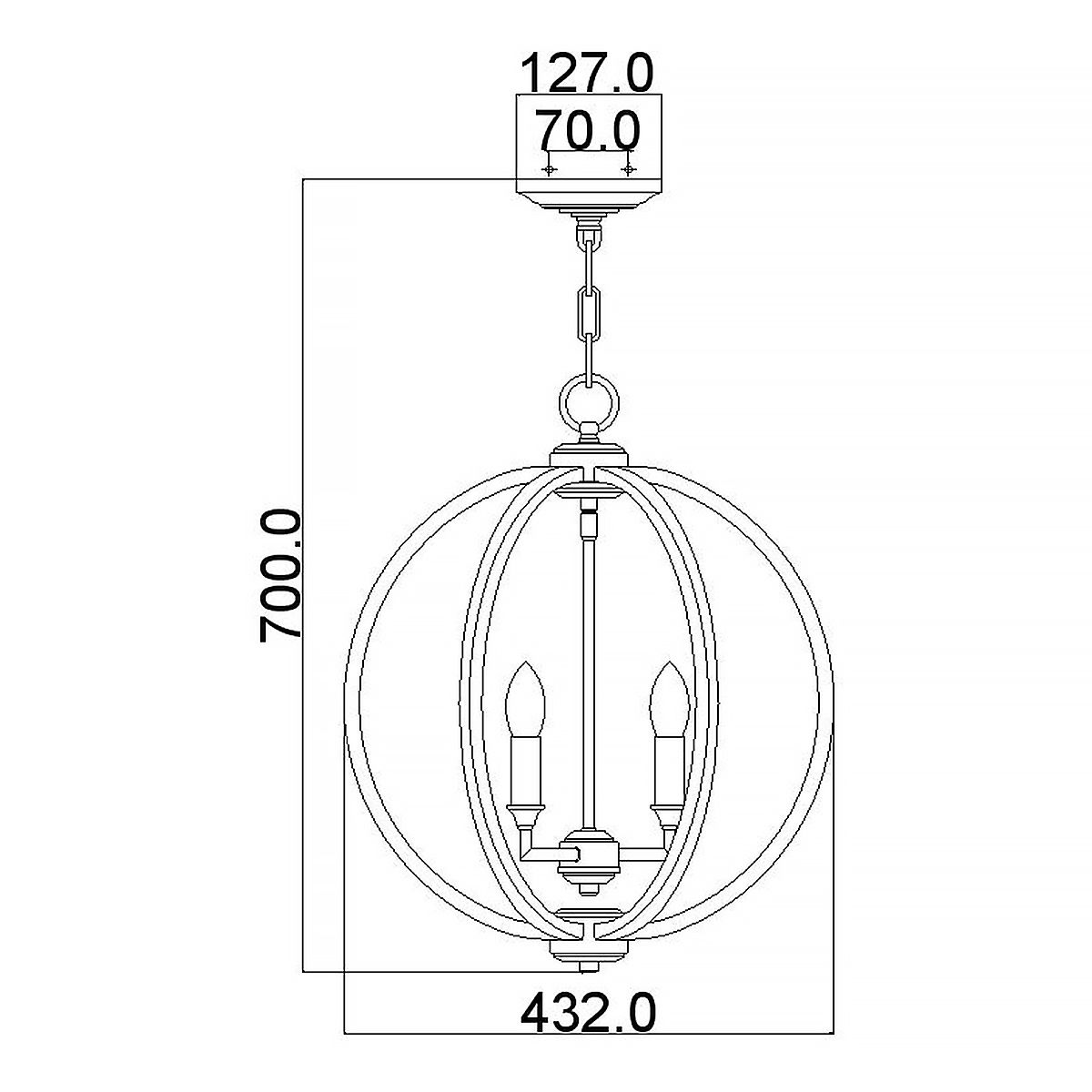 Corinne 3 Light Medium Pendant Polished Nickel & Crystals - FE-CORINNE-3P-M