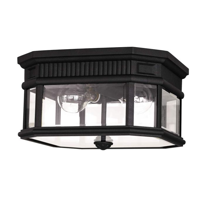 Cotswold Lane 2 Light Flush Mount Light Black - FE-COTSLN-F-BK