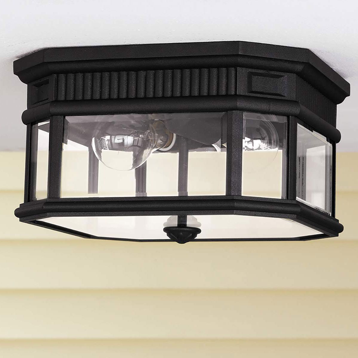 Cotswold Lane 2 Light Flush Mount Light Black - FE-COTSLN-F-BK