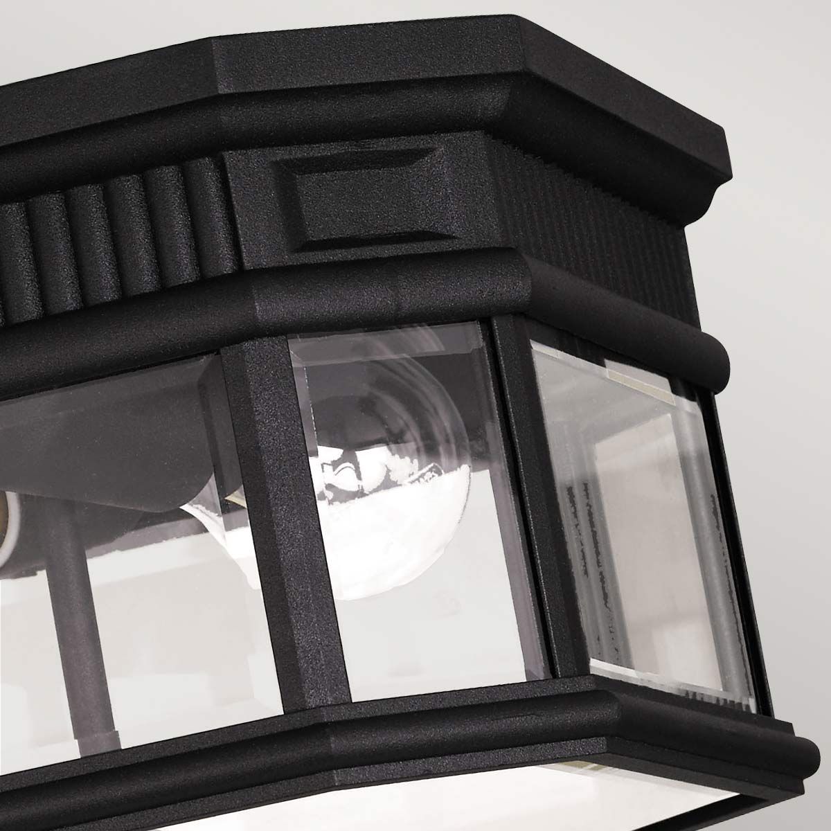 Cotswold Lane 2 Light Flush Mount Light Black - FE-COTSLN-F-BK