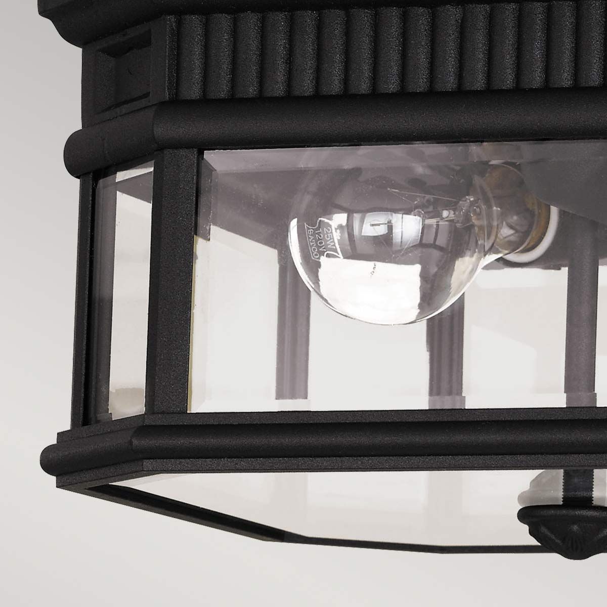 Cotswold Lane 2 Light Flush Mount Light Black - FE-COTSLN-F-BK