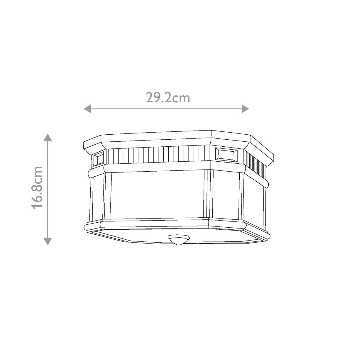 Cotswold Lane 2 Light Flush Mount Light Black - FE-COTSLN-F-BK