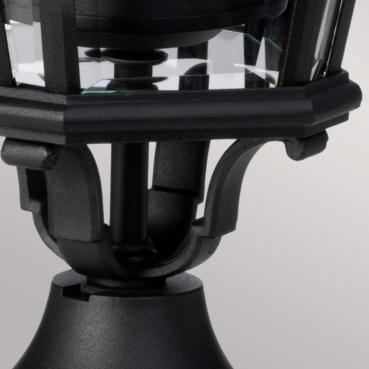 Cotswold Lane 2 Light Medium Pedestal Light Black - FE-COTSLN3-M-BK