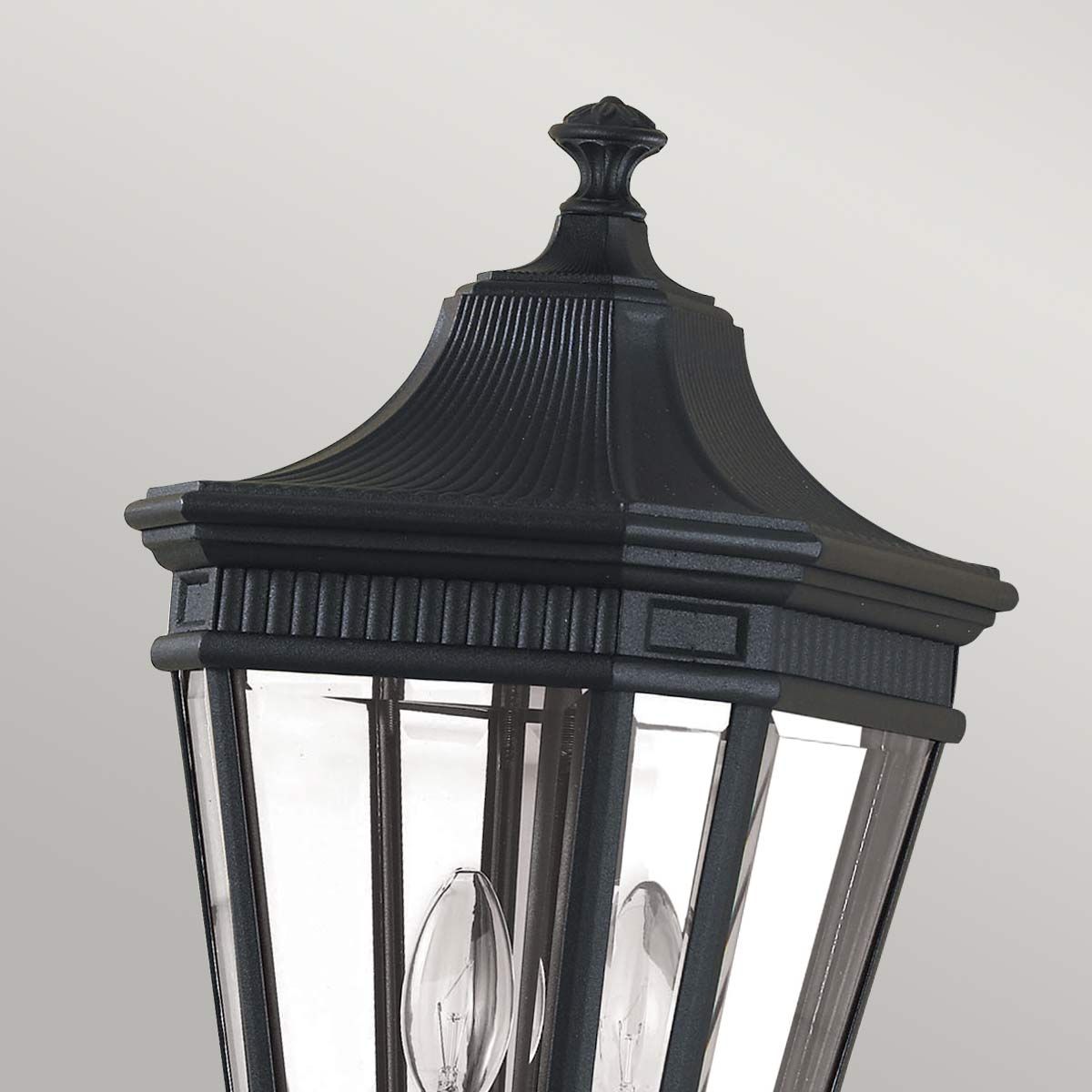 Cotswold Lane 2 Light Medium Pillar Light Black - FE-COTSLN4-M-BK