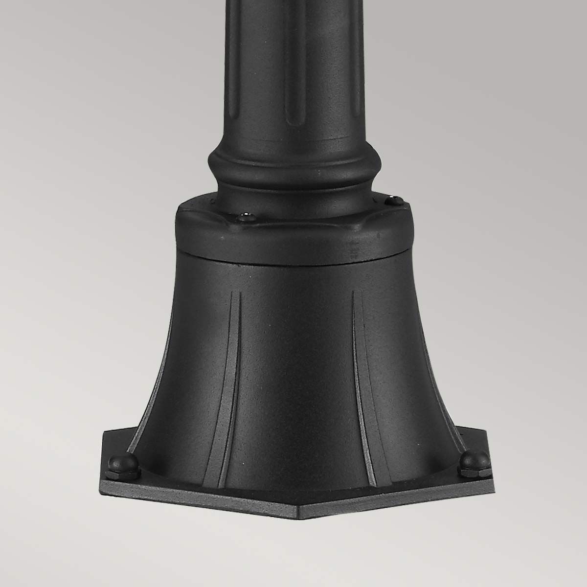 Cotswold Lane 2 Light Medium Pillar Light Black - FE-COTSLN4-M-BK