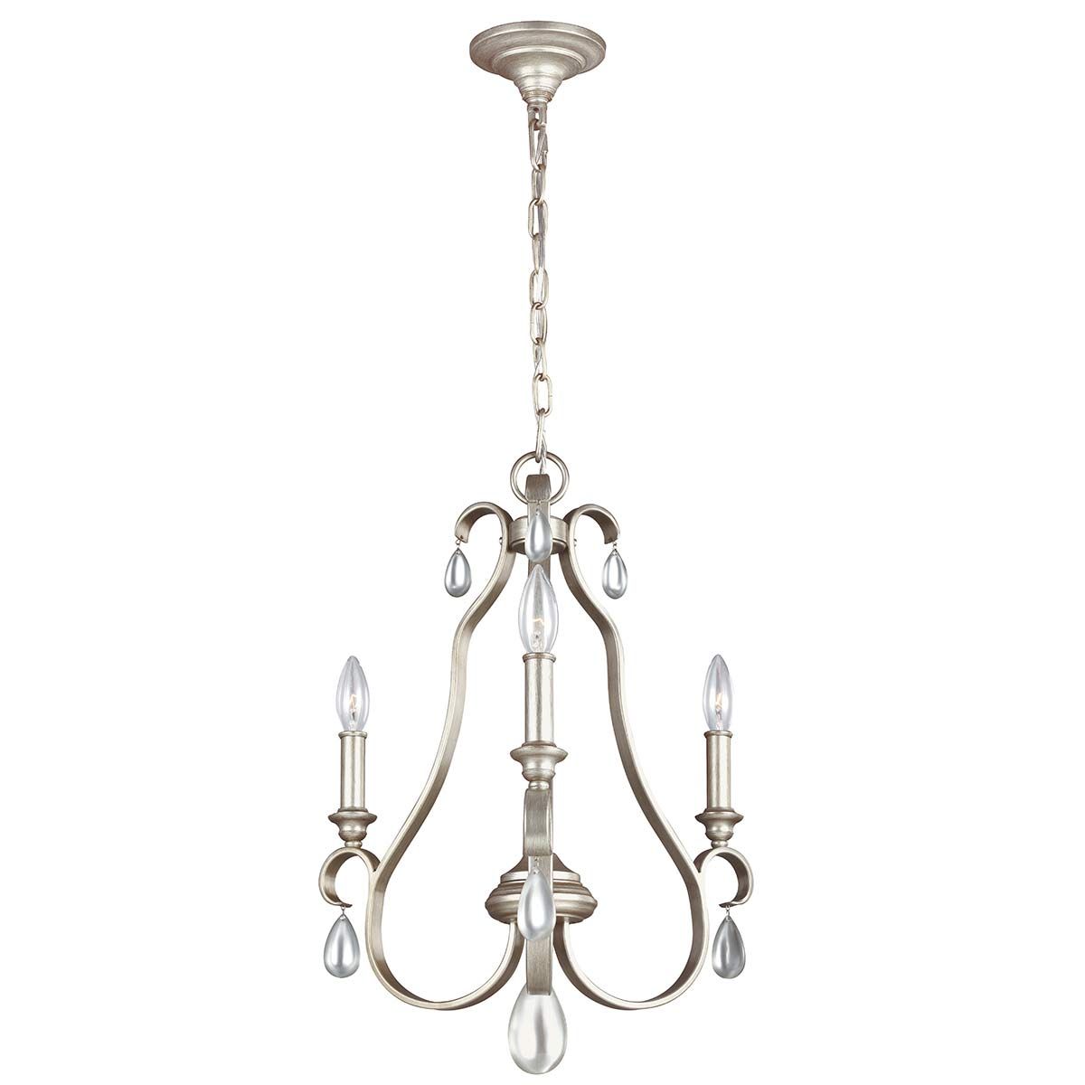 DeWitt 3 Light Pendant Sunrise Silver - FE-DEWITT3