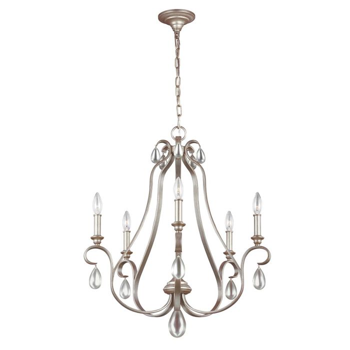 DeWitt 5 Light Pendant Sunrise Silver - FE-DEWITT5