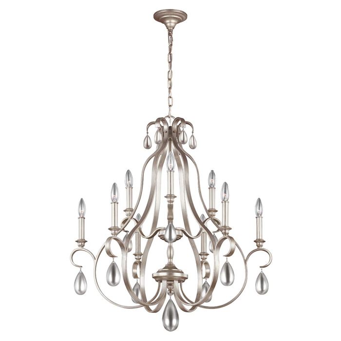 DeWitt 9 Light Pendant Sunrise Silver - FE-DEWITT9